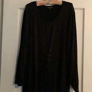 Long front corseted top